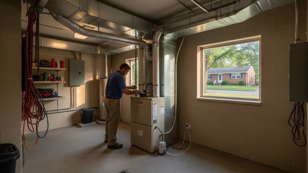 Finished high-efficiency gas furnace